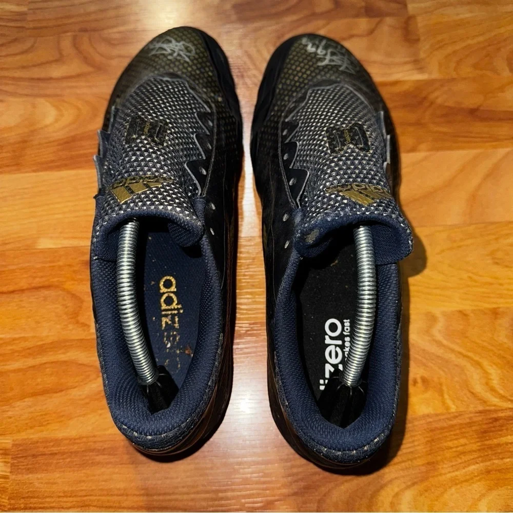 ADIDAS ADIZERO AFTERBURNER 2 BASEBALL CLEATS MEN SIZE 11 NAVY BLUE/GOLD AQ8802